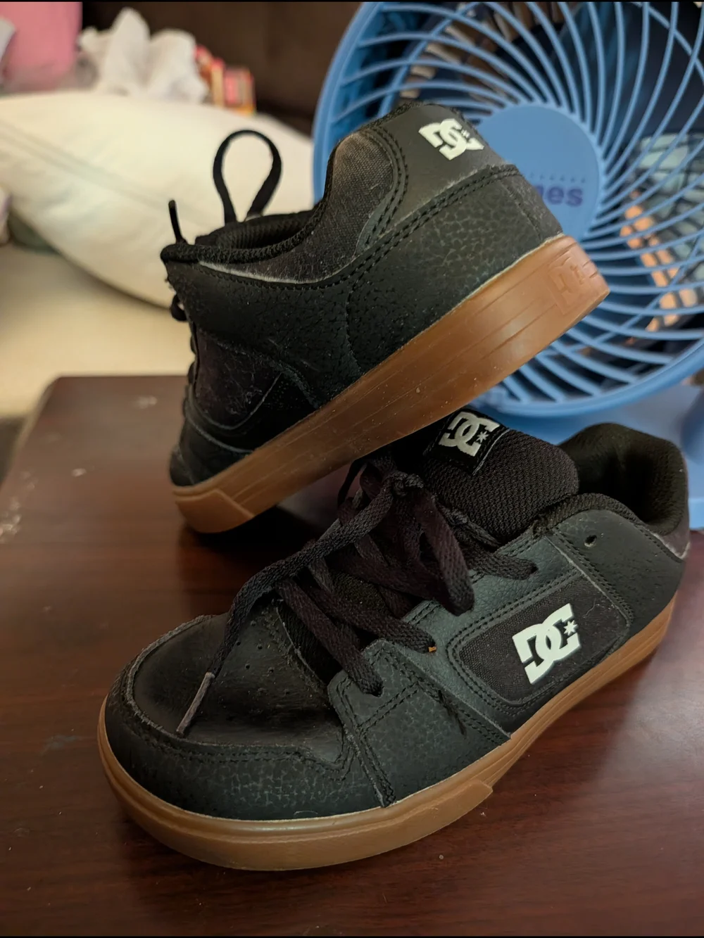 DC Kids Black & Gum Skate Shoes
